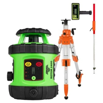 Комплект: ротационный нивелир AMO ROTOR 240G + штатив, рейка, приемник