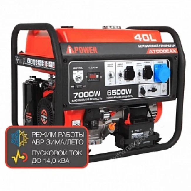 Бензиновый генератор A-iPower A7000EAX + блок автозапуска A-iPower 400 В, 25 А + A-iPower L