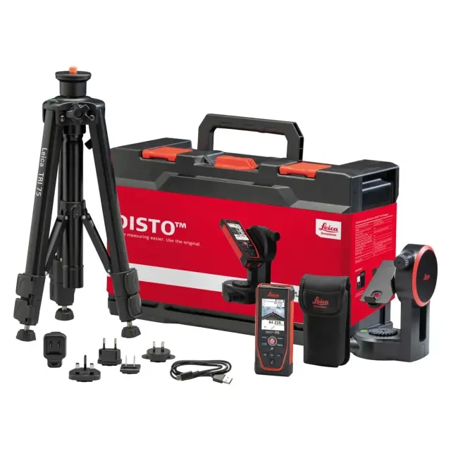 Лазерный дальномер Leica DISTO D5 со штативом, адаптером и аксессуарами Лазерный дальномер Leica DISTO D5 со штативом, адаптером и аксессуарами
