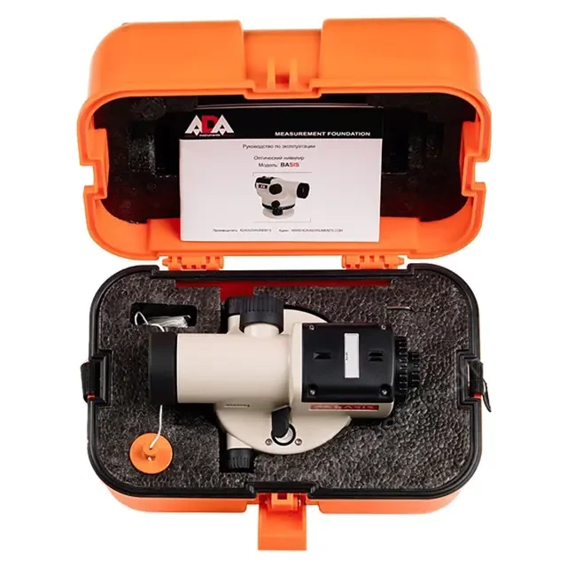 Комплект оптический нивелир ADA Basis + штатив на винтах ADA Light S + рейка ADA STAFF 3