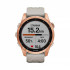 Часы Garmin Fenix 7S Solar цвета розовое золото с песочным силиконовым ремешком
