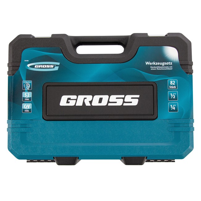 Набор инструментов 1/4", 1/2", CrV 82 предмета Gross