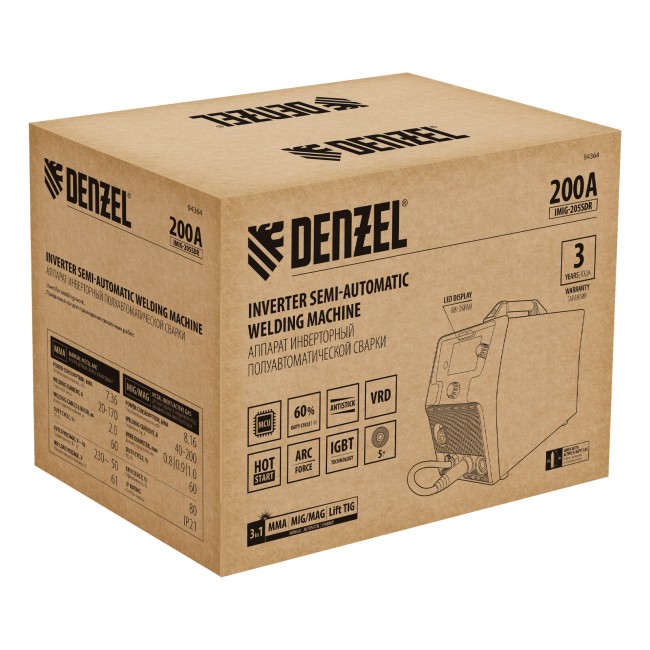 Сварочный полуавтомат IMIG-205SDR Denzel Сварочный полуавтомат IMIG-205SDR Denzel