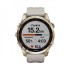 Часы Garmin Fenix 7S Sapphire Solar титановый кремово-золотой с светло-песочным силиконовым ремешком