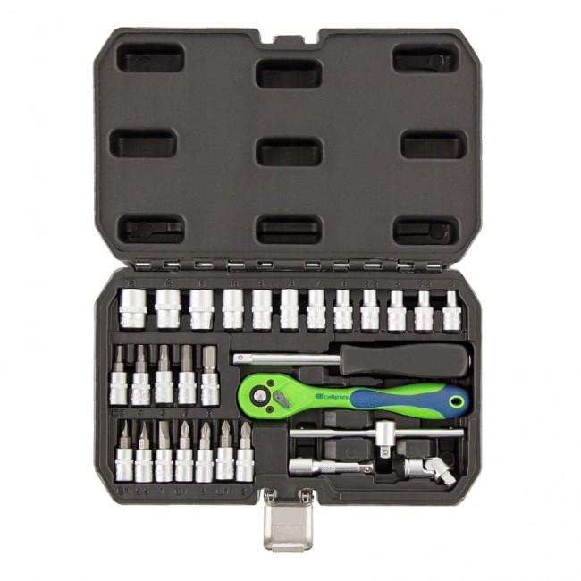 Набор инструментов 1/4" CrV 29 предметов Сибртех Набор инструментов 1/4" CrV 29 предметов Сибртех