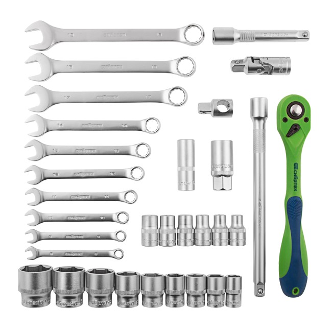 Набор инструментов 1/2" CrV 32 предмета Сибртех