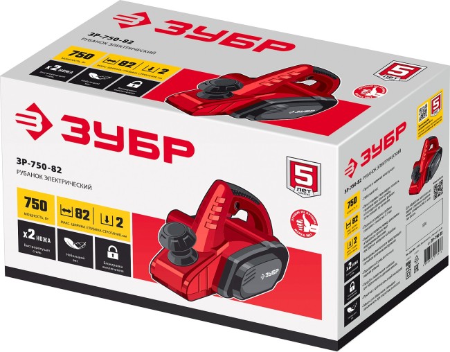 Рубанок электрический ЗР-750-82 ЗУБР
