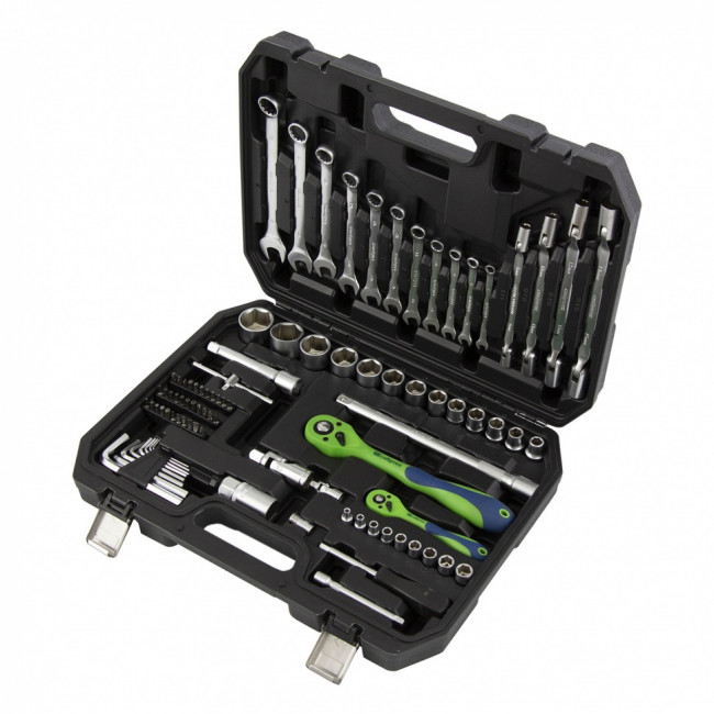 Набор инструментов 1/2", 1/4" CrV 89 предметов Сибртех