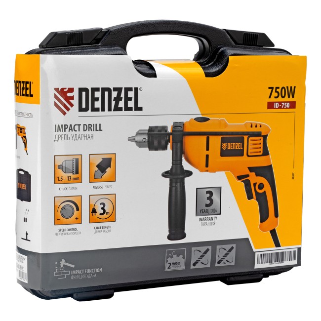 Дрель ударная ID-750 Denzel Дрель ударная ID-750 Denzel