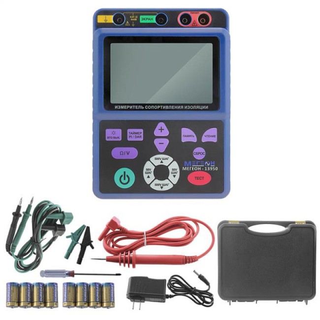 Измеритель сопротивления изоляции (мегаомметр) МЕГЕОН 13950 с поверкой Измеритель сопротивления изоляции (мегаомметр) МЕГЕОН 13950 с поверкой