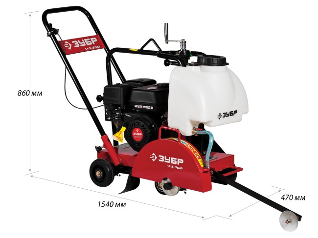 Бензиновый швонарезчик (резчик швов) ЗШБ-350 ЗУБР