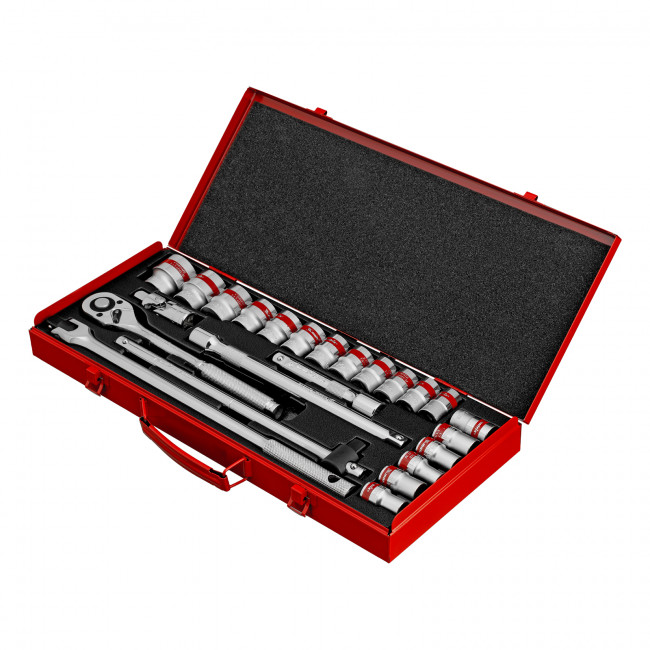Набор торцевых головок с трещоткой 1/2" 24 предмета Matrix Набор торцевых головок с трещоткой 1/2" 24 предмета Matrix
