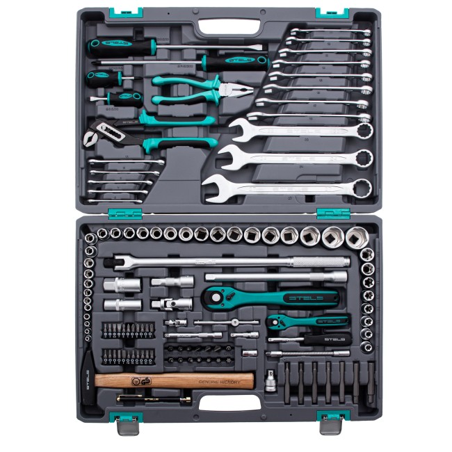 Набор инструментов 1/4", 1/2" Cr-V 119 предметов Stels