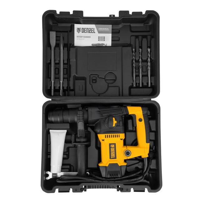 Перфоратор электрический RHVB-1250-32, SDS-plus, 1250 Вт, 5,5 Дж, 4 реж. Denzel