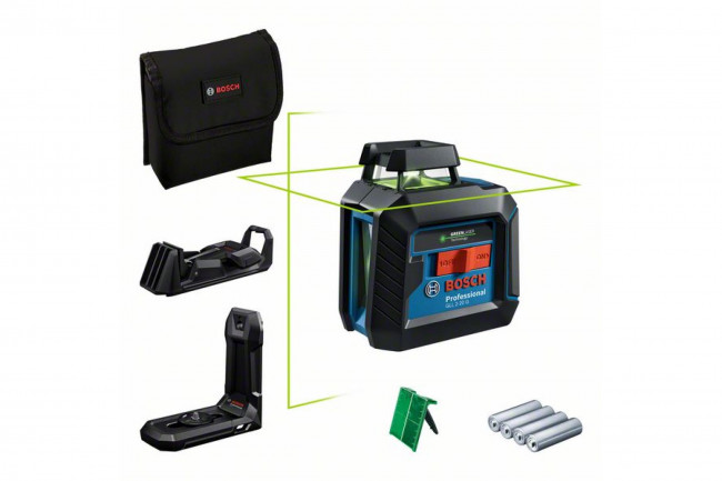 Лазерный уровень Bosch GLL 2-20 G + LB 10 + DK 10 (0.601.065.000) с зеленым лучом
