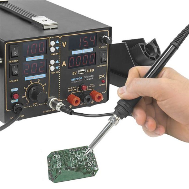 Многофункциональная паяльная станция 3 в 1 МЕГЕОН 00503