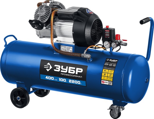 Компрессор воздушный масляный КПМ-400-100 ЗУБР Профессионал
