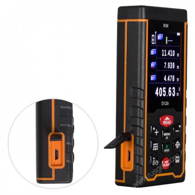 Лазерный дальномер RGK D120 (с поверкой)