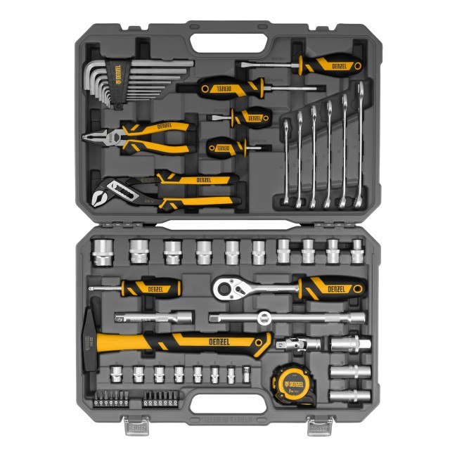 Набор инструментов 1/2", 1/4" 64 предмета Denzel Набор инструментов 1/2", 1/4" 64 предмета Denzel