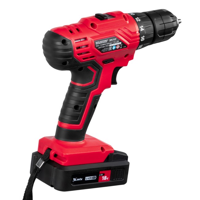 Дрель-шуруповерт аккумуляторная MCDL-18-02 2 акк. MTX Дрель-шуруповерт аккумуляторная MCDL-18-02 2 акк. MTX