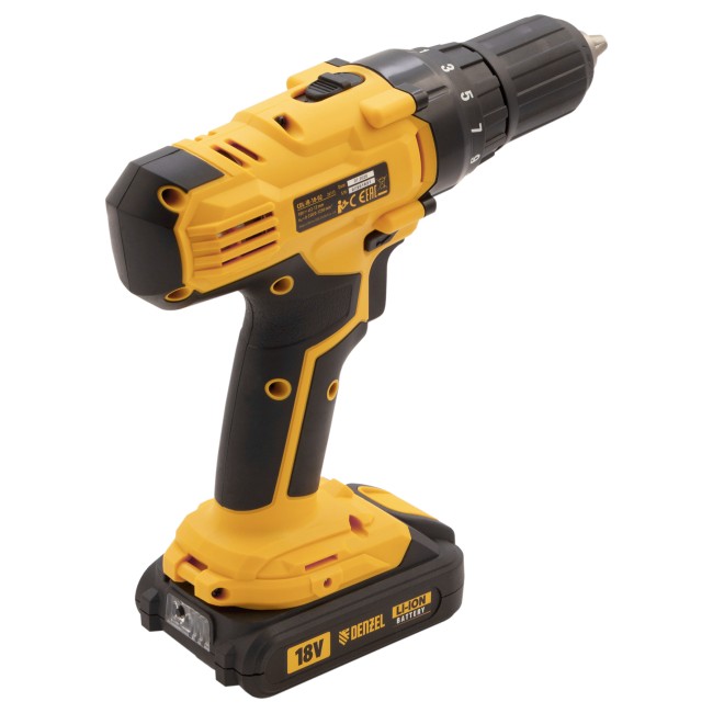 Дрель-шуруповерт аккумуляторная CDL-IB-18-02 Denzel