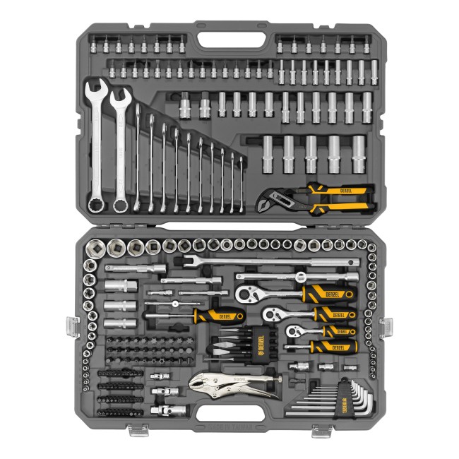 Набор инструментов 1/2", 3/8", 1/4" 232 предмета Denzel Набор инструментов 1/2", 3/8", 1/4" 232 предмета Denzel
