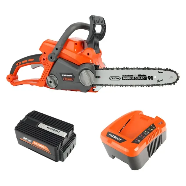Аккумуляторная цепная пила Patriot CS 402 XL 40В, с АКБ 2.5 Ач + ЗУ Аккумуляторная цепная пила Patriot CS 402 XL 40В, с АКБ 2.5 Ач + ЗУ