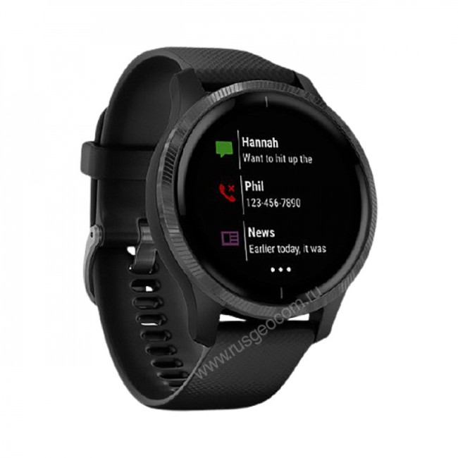 Часы Garmin Venu черные с серым безелем