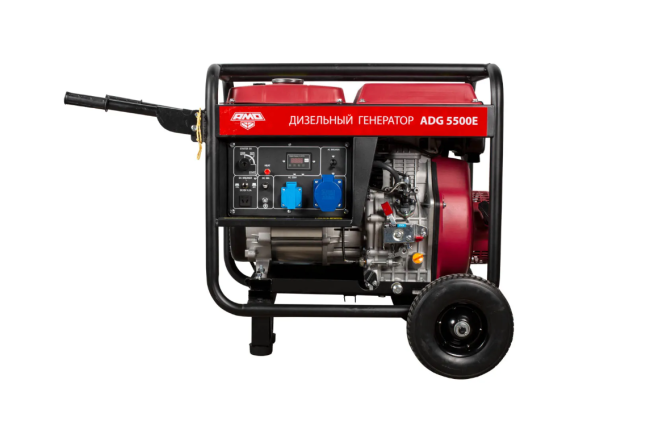 Дизельный генератор AMO ADG 5500E + кожух для генератора 1200-Optimal (тихий)