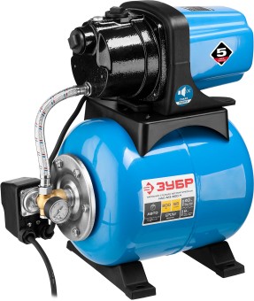 Автоматическая насосная станция НАС-М3-800-Ч ЗУБР 800 Вт, бак 20 л, чугунный корпус