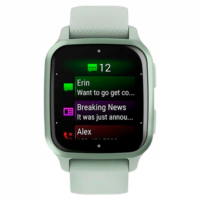 Часы Garmin Venu Sq 2 цвета мяты и безелем мятного цвета