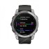 Часы Garmin Fenix 7 серебристый с графитовым силиконовым ремешком