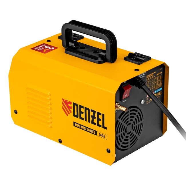 Аппарат инвертор. полуавтомат. сварки Mini MIG-140LFG, 140 А, ПВ 60% Denzel Аппарат инвертор. полуавтомат. сварки Mini MIG-140LFG, 140 А, ПВ 60% Denzel