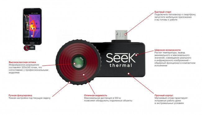 Тепловизор Seek Thermal Compact PRO