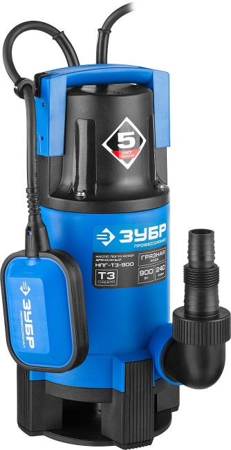 Дренажный насос для грязной воды Профессионал НПГ-Т3-900 ЗУБР 900 Вт Дренажный насос для грязной воды Профессионал НПГ-Т3-900 ЗУБР 900 Вт