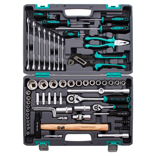 Набор инструментов 1/2", 1/4", CrV 76 предметов Stels
