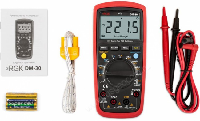Мультиметр RGK DM-30 с поверкой