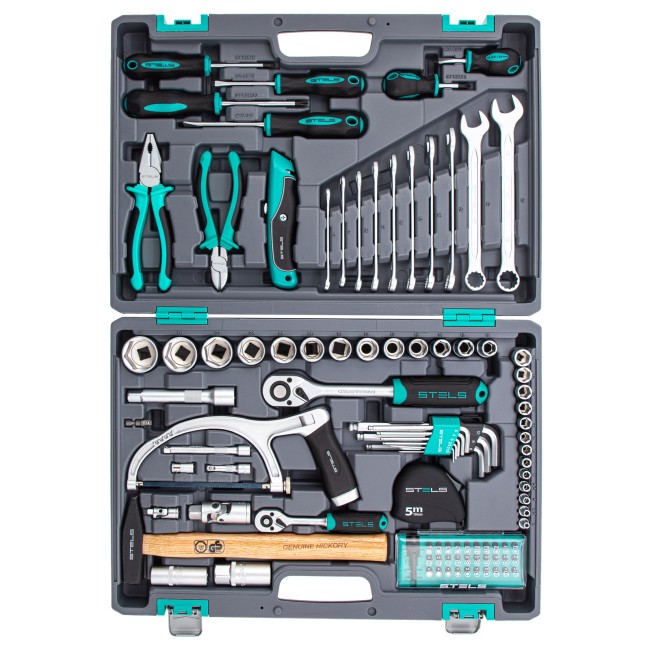 Набор инструментов 1/2", 1/4", CrV 98 предметов Stels