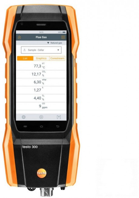 Комплект Testo 300 (O2, CO с H2-компенсацией  до 8000 ppm) Комплект Testo 300 (O2, CO с H2-компенсацией  до 8000 ppm)